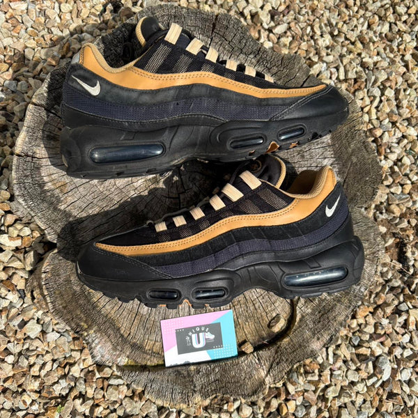Nike Air Max 95 - Black Suede Emerald Gold Navy Denim