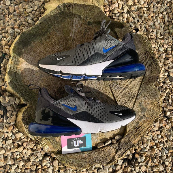 Nike Air Max 270 Black White Grey Royal Blue
